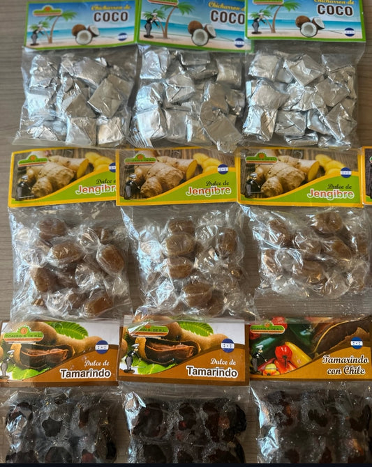Dulces de coco y tamarindo